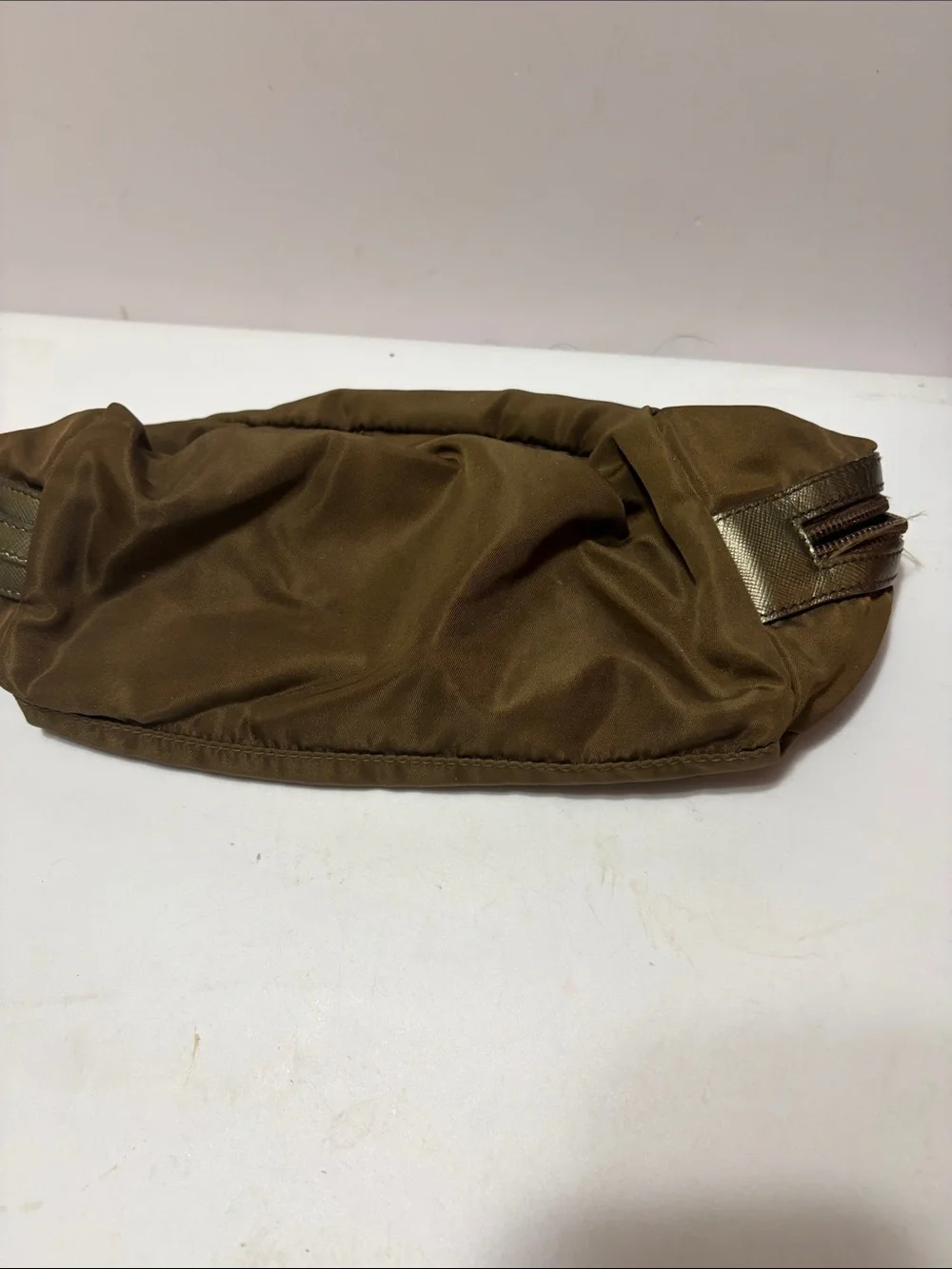 Prada Brown Nylon Belt Bag with Triangle Logo